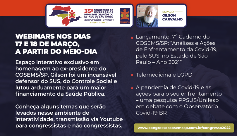35º Congresso do COSEMS/SP: Espaço Gilson Carvalho – muita interatividade e troca de experiências