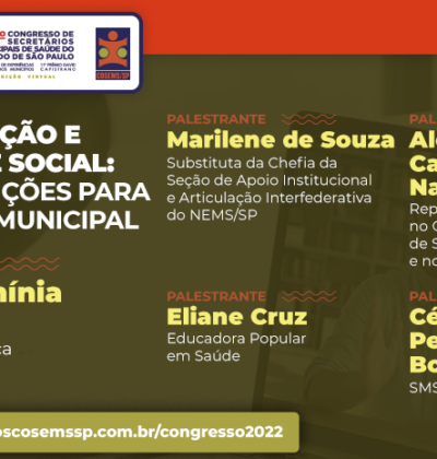 35º Congresso do COSEMS/SP: Curso – Participação e Controle Social: contribuições para a gestão municipal