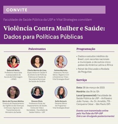 Seminário sobre Violência Contra a Mulher e Saúde: dados para Políticas Públicas