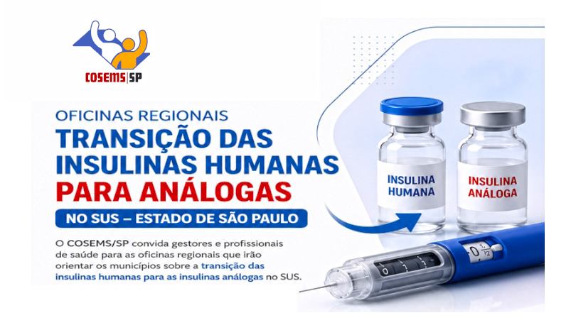 Oficinas regionais vão orientar municípios paulistas sobre transição da insulina humana para análoga no SUS