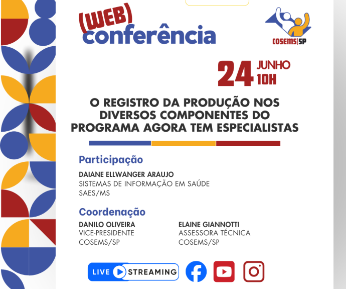 O registro da produção nos diversos componentes do Programa Agora Tem Especialistas